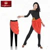 Professional girls women stretchy leggings training ballroom latin dancing pants with skirt