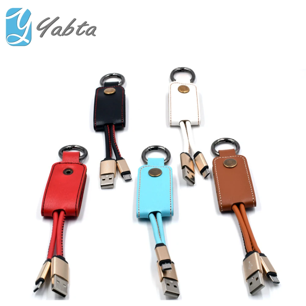 Typec Keychain Usb Charger Colored Pu Leather Usb Cable For Samsung