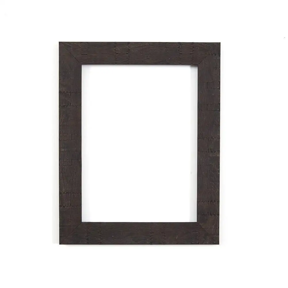 Memory Box Shabby Chic Rustic/Wood Grain Picture/Photo Frame With An MDF Backing Board Ready To Hang Or Stand With A High Clarity Styrene Shatterproof Perspex Sheet 7"X5" Black