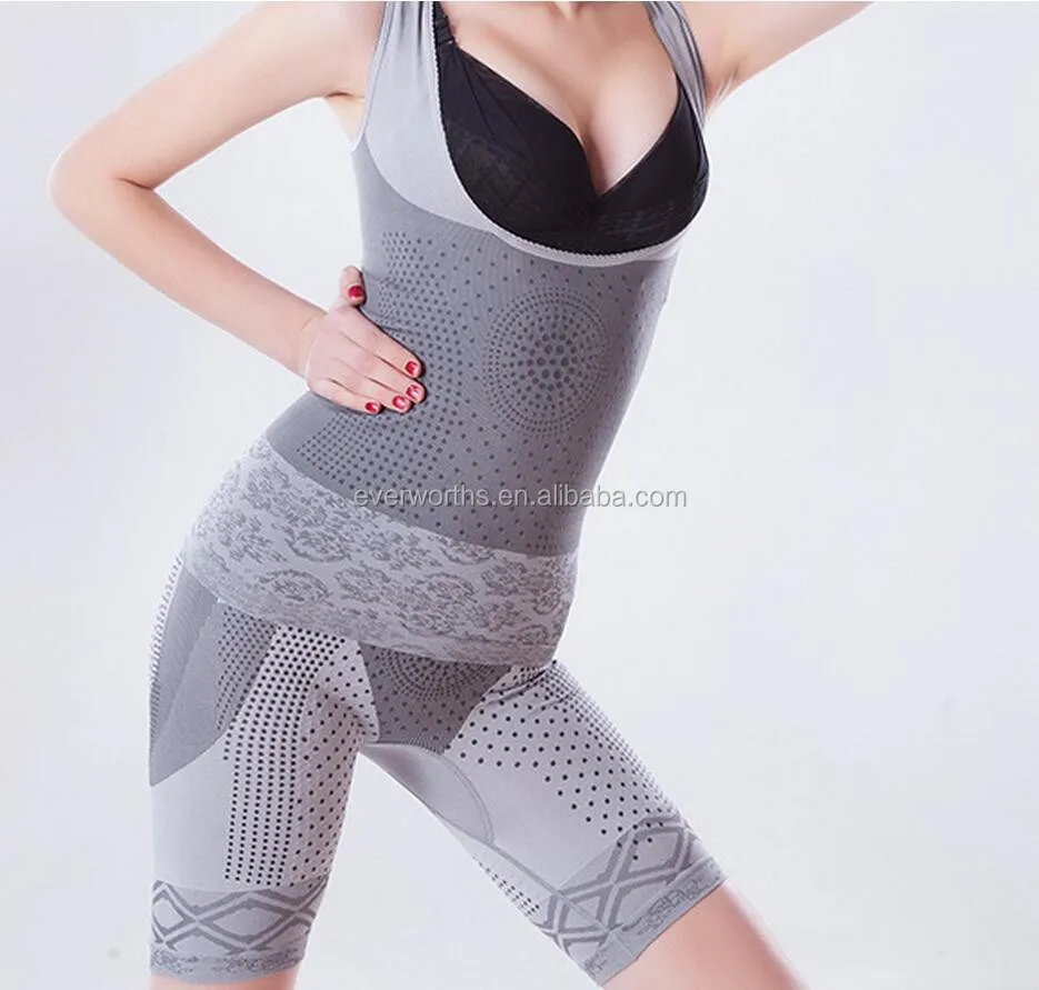 Seamless Mid Thigh Nylon Spandex Shapewear With Crotch Gusset Opening