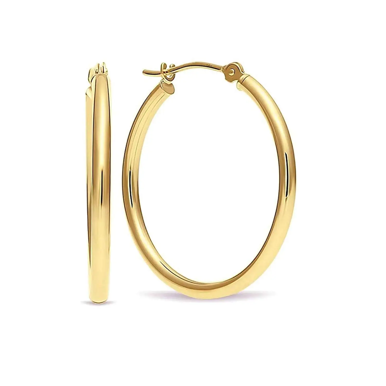 2 Inch Gold Hoop Earrings 14k Find Get Quotations 14k Yellow Or White Gold 1 Inch Round Hoop Earrings