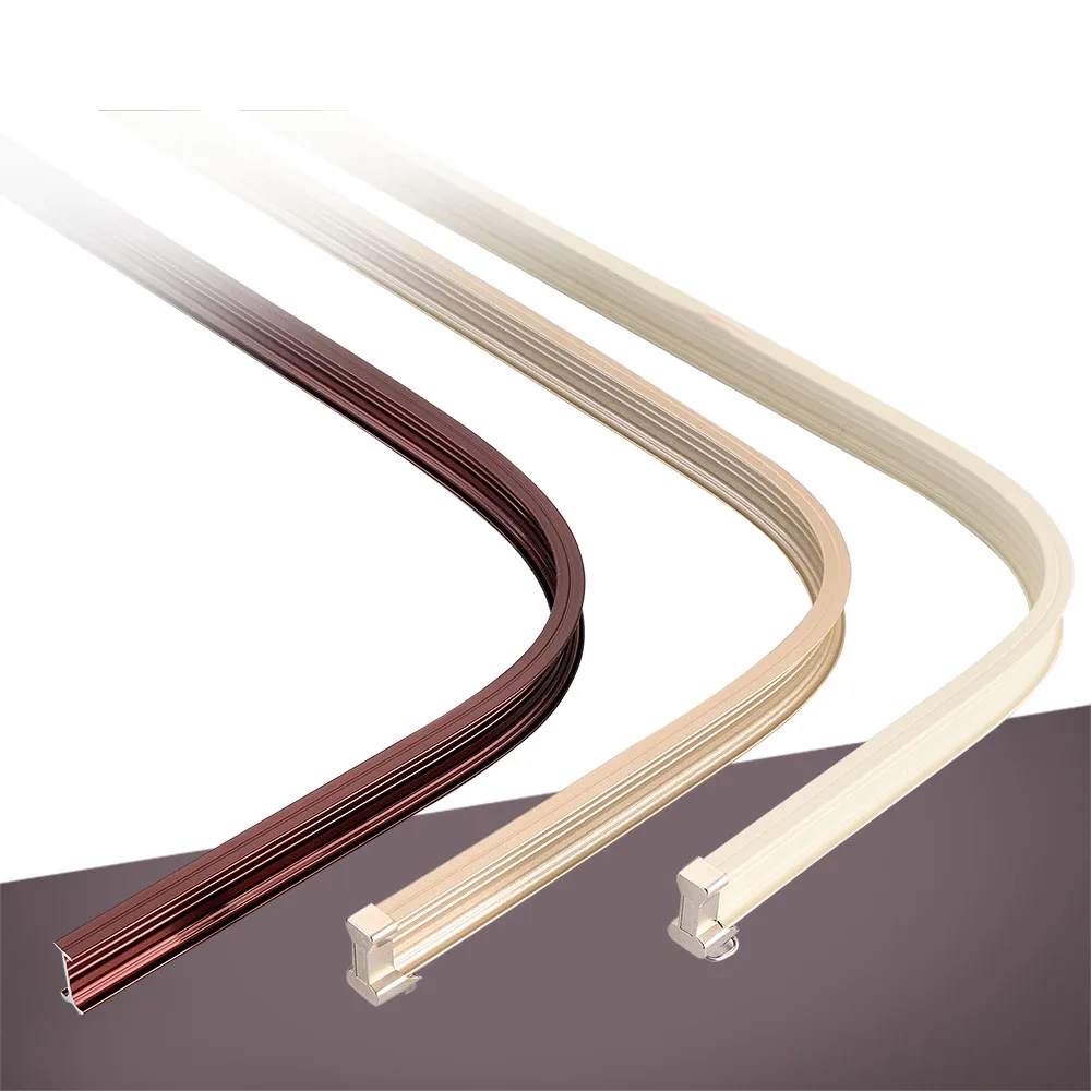 Wholesale Silent Sliding Aluminum Curved Curtain Track,Bendable Curtain