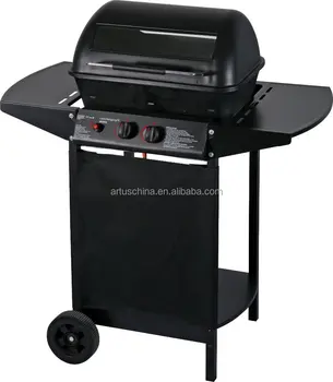 2 Burner Steel Wagon Gas Bbq Patio Garden Grill Lava Rock Buy