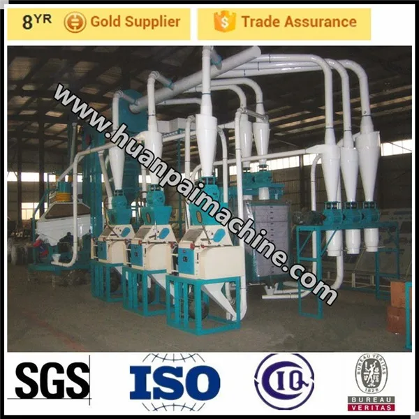 White Super Corn Maize Flour Meal Machine / maize flour milling machine
