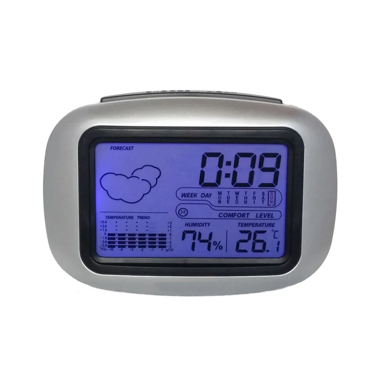 Lcd Screen Thermometer Ultrasonic Weather Forecast Station Clock Buy