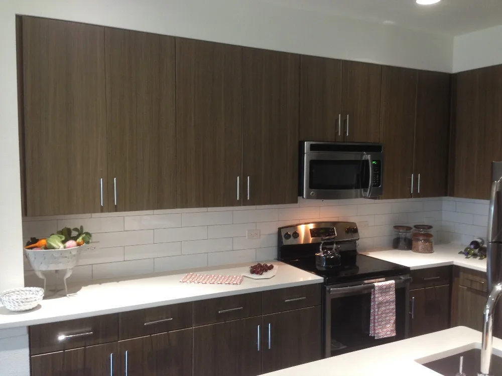 Melamine/veneer Slab Panel Door Frameless Kitchen Slab Door