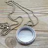 New fashion Stainless Steel Living Memory Floating Charm Glass Round Locket Pend