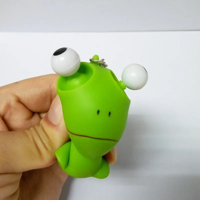 Funny Rubber Squeeze Custom Animal Frog Popper Tongue Keychain Buy