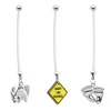 Cute Elephant Baby Foot print dangle Pregnancy Navel Belly Ring