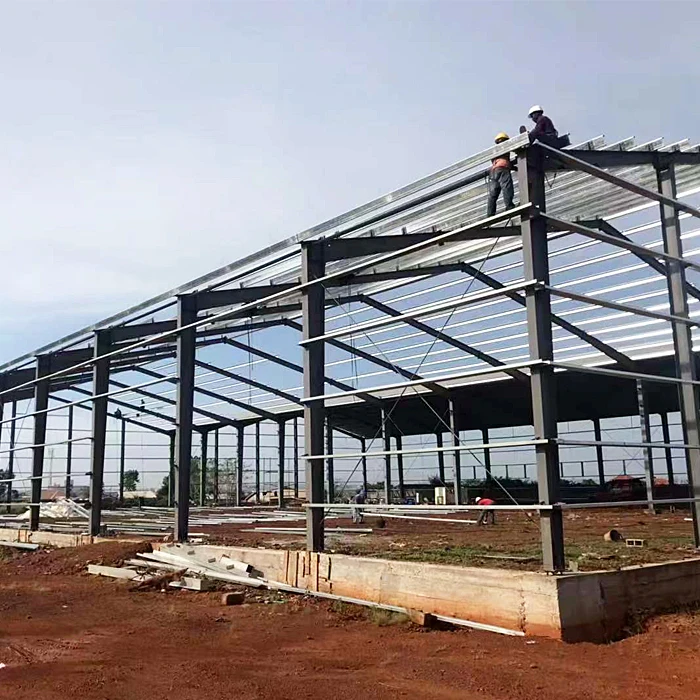 Guinea project prefabricated steel structure workshop
