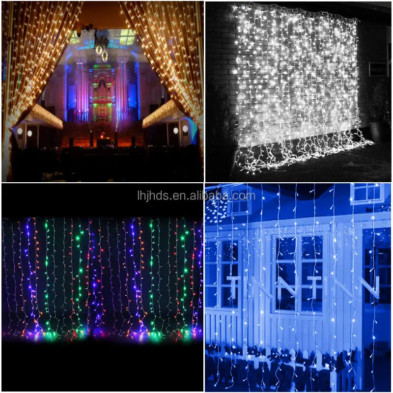 Connectable 3*3M LED Icicle Waterfall Fairy Light Curtain Window