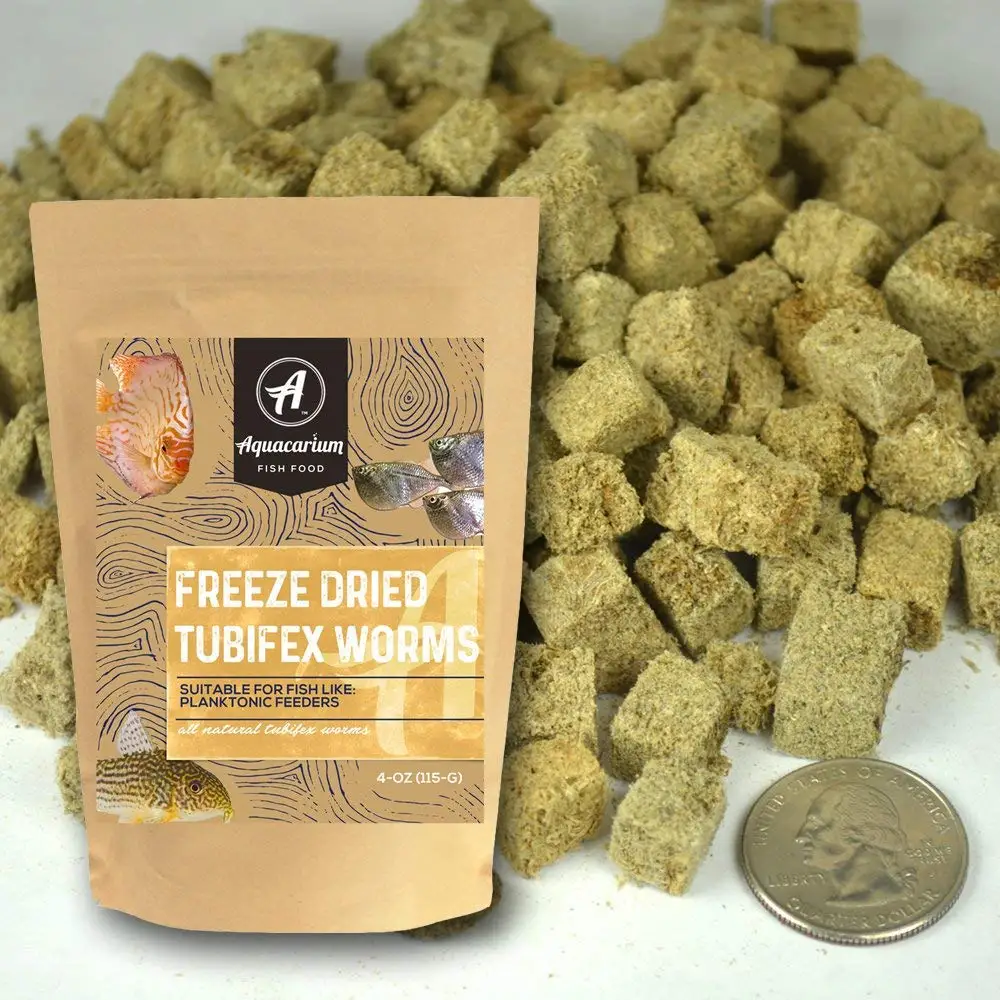 Tubifex Worms Freeze Dried Bulk Tropical Fish Food by Aquacarium