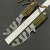Camouflage coated straight hunting knife, diving and knife survival, SS440 Stainless Steel fixed blade with Rope - DK14