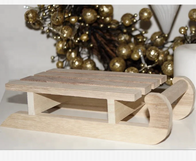 Wooden Christmas Decorative Craft Sleigh Sledge Buy Christmas