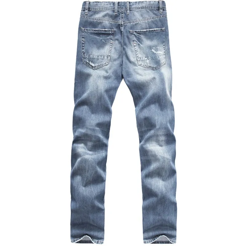 Men Denim Stretch Jean With Ripped Slim Fit Pant Design Man Blue Jean ...