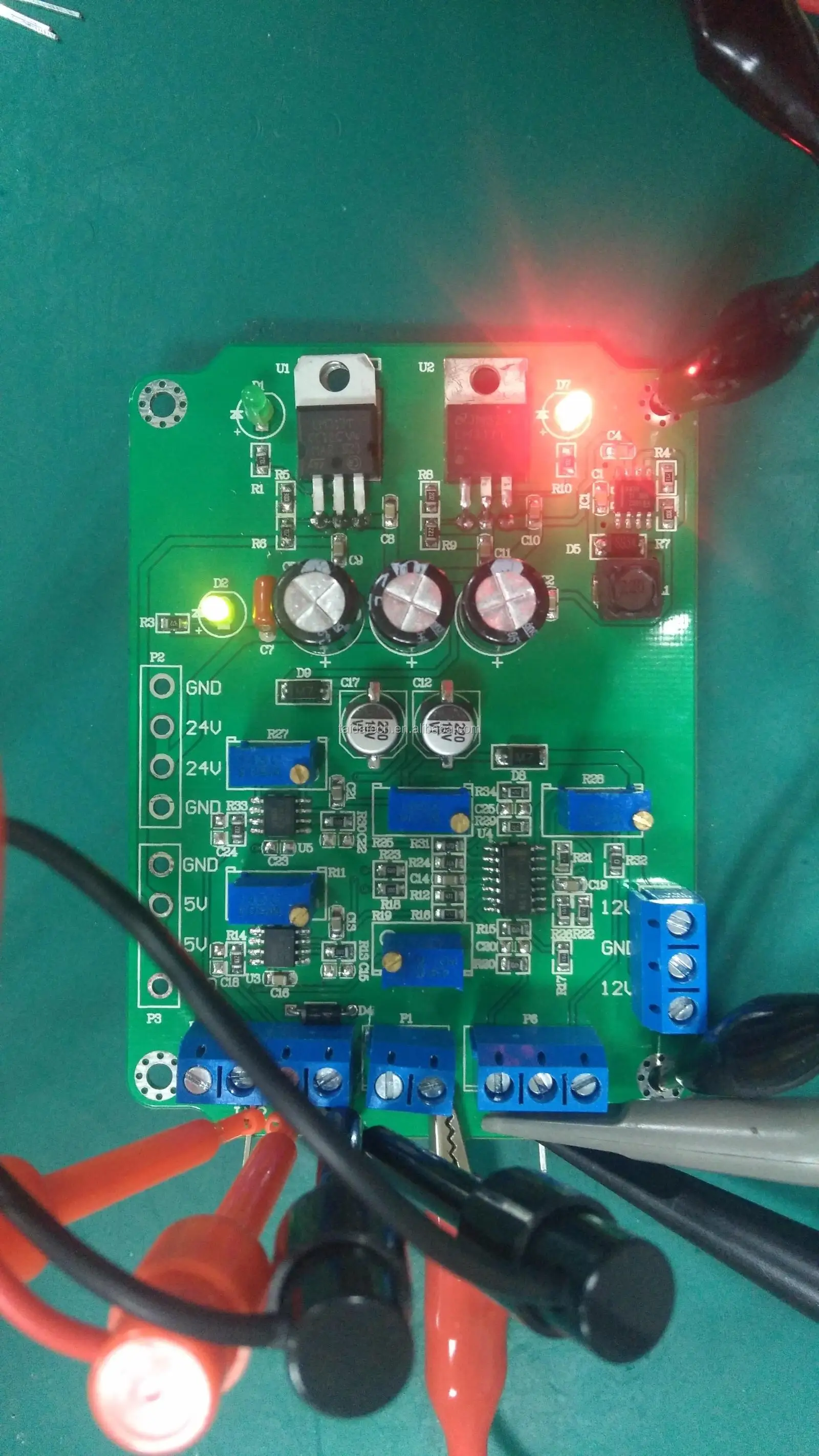 Datashee Ad620 5v12v24v Three Input Output High Gain Offset Adjustment ...