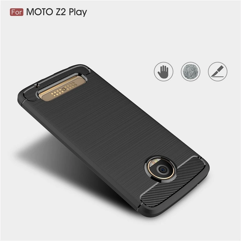 2017 New Arrival Carbon Fiber Tpu case for MOTO Z2 Play XT1710-08 brushed tpu soft cover for MOTO Z2 Play XT1710-08