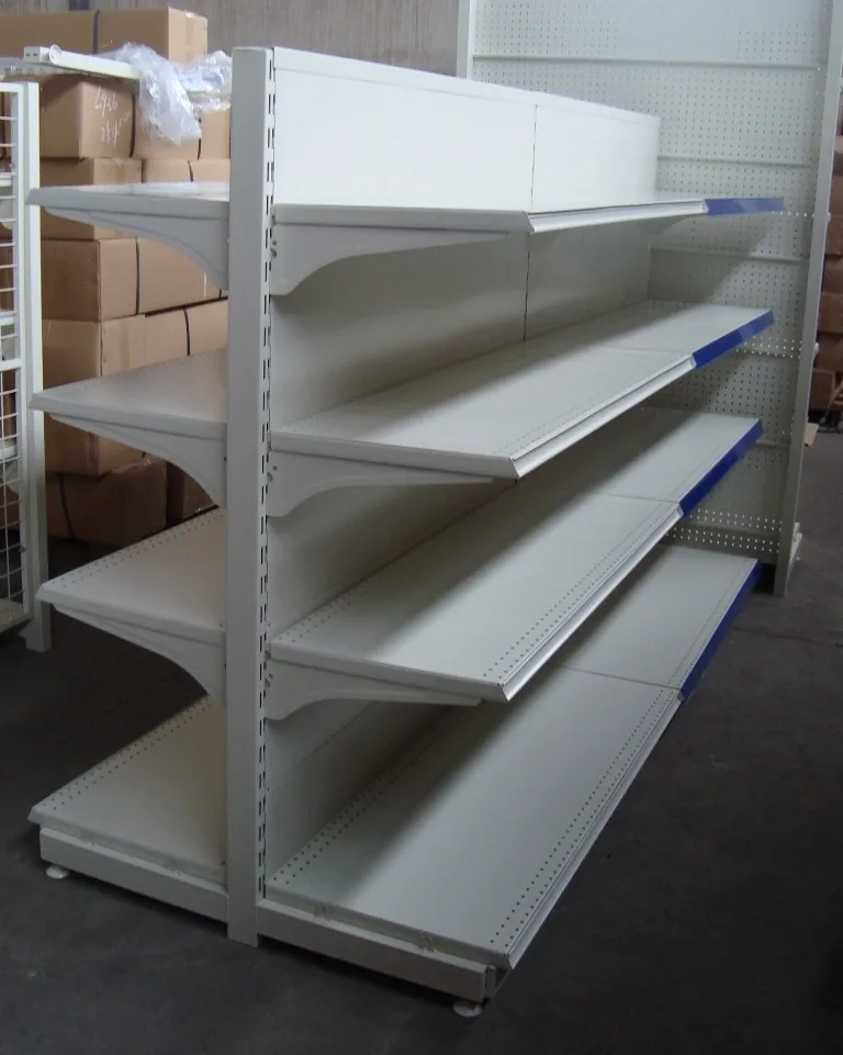 Mid Duty Supermarket Gondola Shelving Unit With Heavy Loading Capacity ...