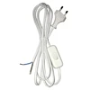 2 pin round pin european plug, euro 303 switch power cord