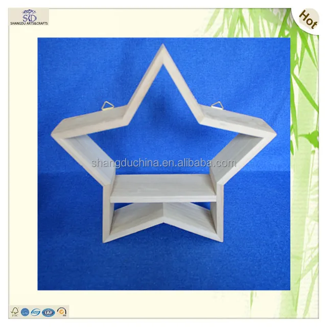 hot selling unfinished unique gift original color wooden star