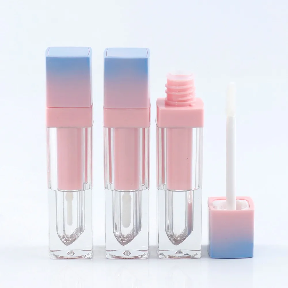 Wholesale New Empty Fancy Purple Square Lip Gloss Tube Packaging With