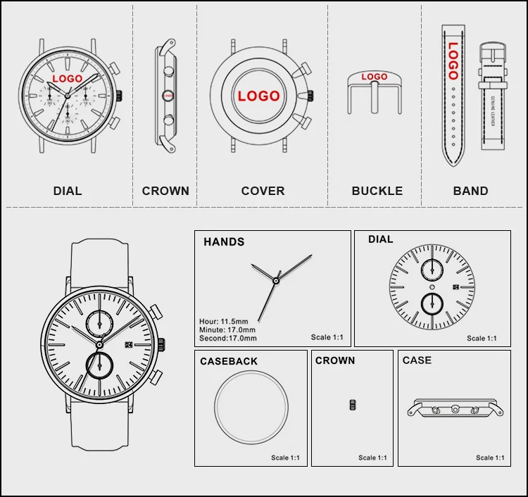 Wristwatch oem branded led black mens digital skmei led watch