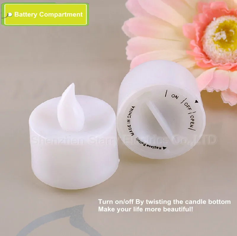 Hot Sale Mini Battery Operated Flickery Flameless Plastic Led Tealight