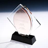 New feature three-layer crystal Awards , K9 material stitching trophy, Black base