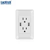 2*GANG double American power Socket outlets with 2*USB ports,wall plate socket high quality