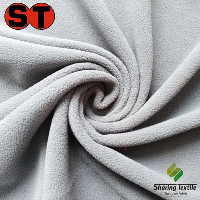 Stock 49 Colors Polyester Polar Fleece Fabric/soft Two Sides Brushed