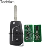 Car Flip Folding Select Option Key Blade 2 Buttons Remote Car Key with Logo