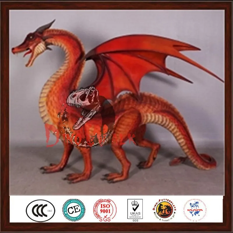 Dino1683 Amusement Park Giant Fiberglass Dragon Animatronic For Sale