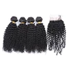 Grade 5A Expression Virgin Kinky Curly Hair Weave Curly Hair With Closure