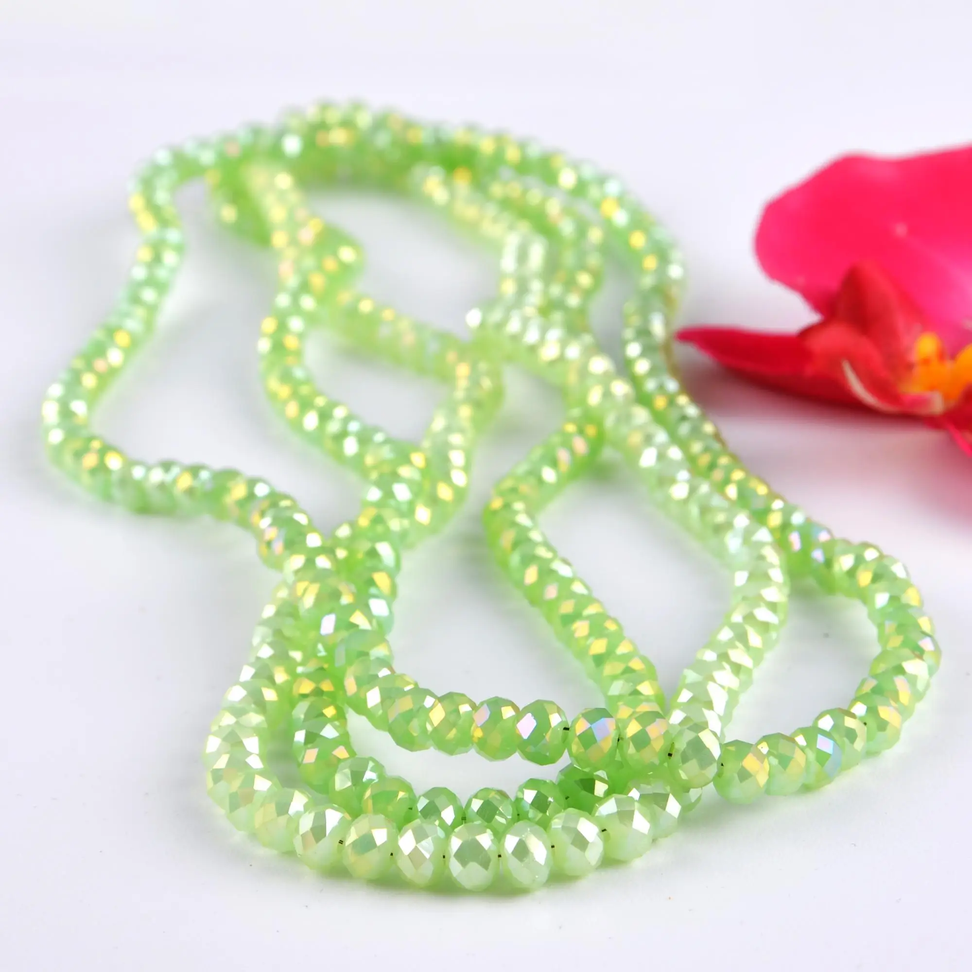 Rondelle Crystal Glass Beads For Jewelry Making Manufacturers Buy