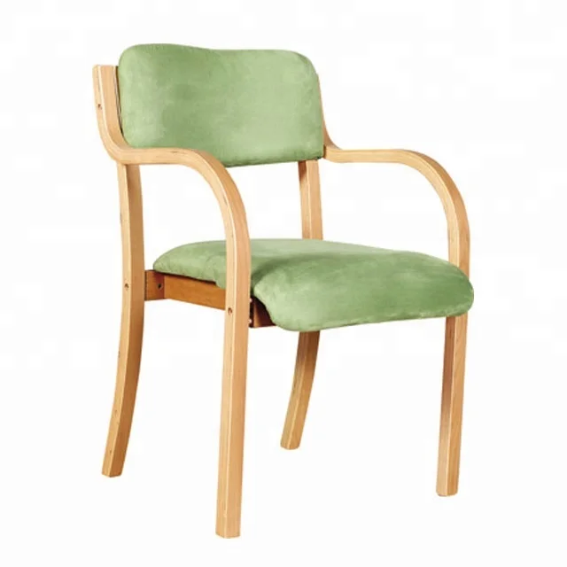 
fabric wooden visitor chair/conference chair with armrests/convinence world office chair 