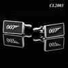Fashion Mens Accessories New Silver Cufflinks Man's Shirt Tailor Made Modern Metal Cool 007 Cuff Links