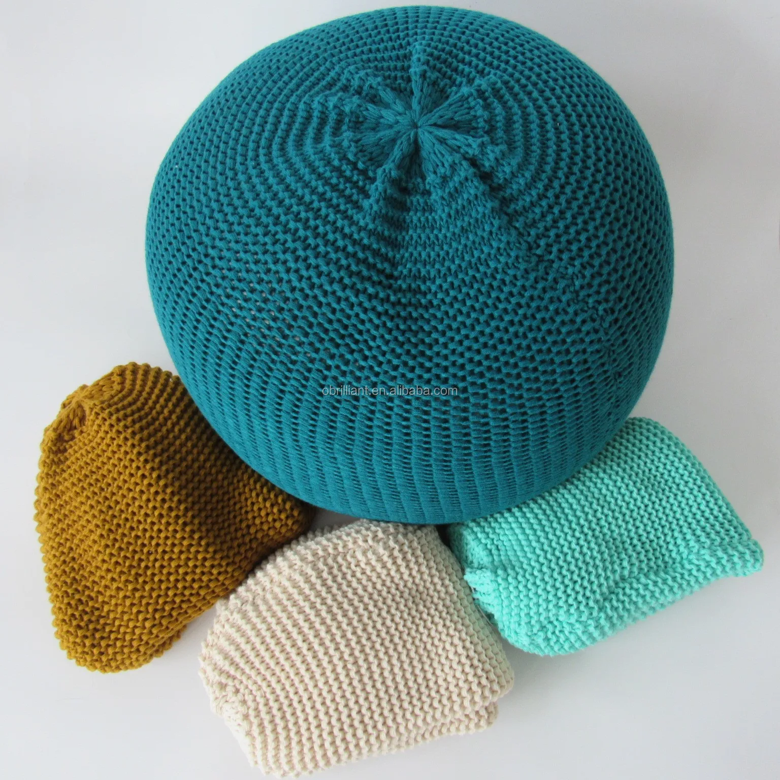 knitted floor pillow