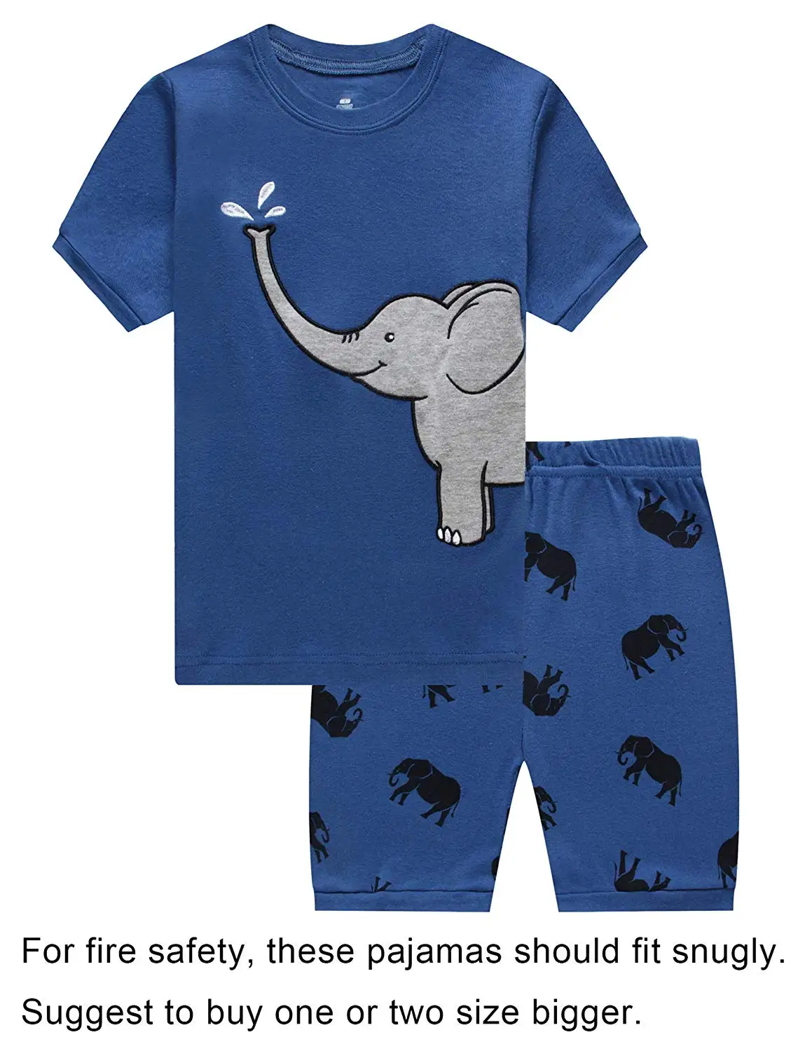 Dizoon Little Boys Shark Short Sleeve Pajamas Sets 2 Pieces
