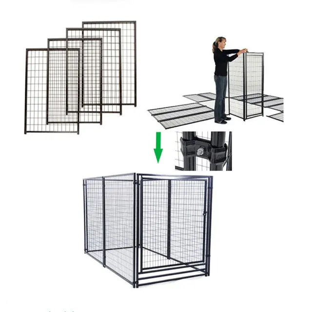 5ft*10ft*6ft Friendly Durable Steel Animal Dog Run Pen Cage /metal
