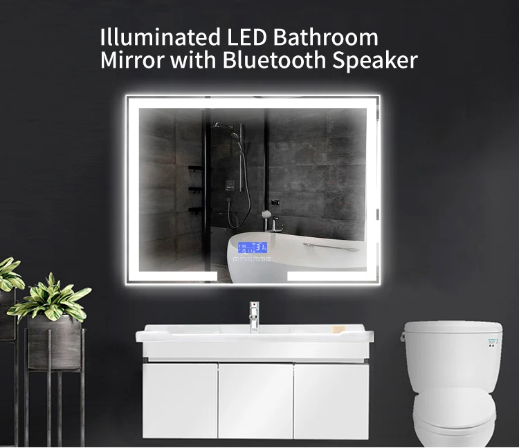 Custom Butt Plug Modern Style Led Light Rectangle Bathroom Mirror With