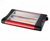 flat toaster 4 slice toaster 600W 2 quartz heating elements On off switch 5 minutes timer for browning
