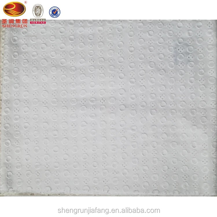 Factory hot sale white TC lace embroidery fabric for garment