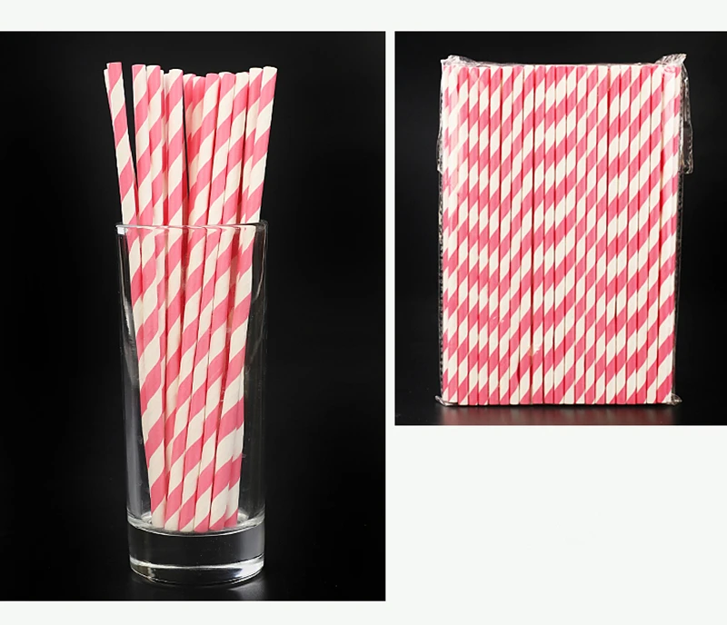 China Bulk Biodegradable Paper Drinking Straws Disposable Individually