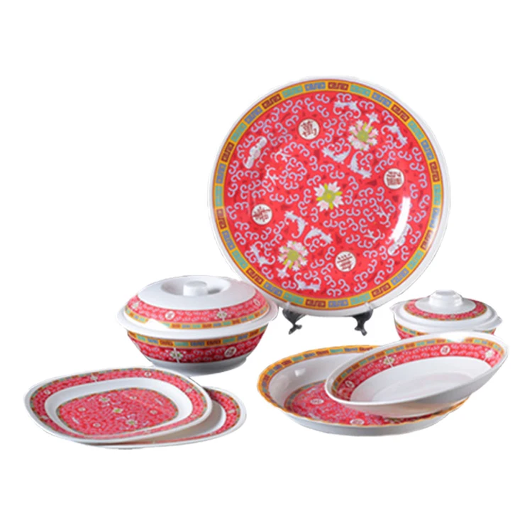 Household Items Sunflower 36pcs Plastic Cheap Dinnerware Set Melamine