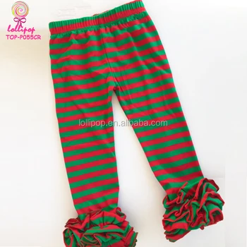 red and green striped pants