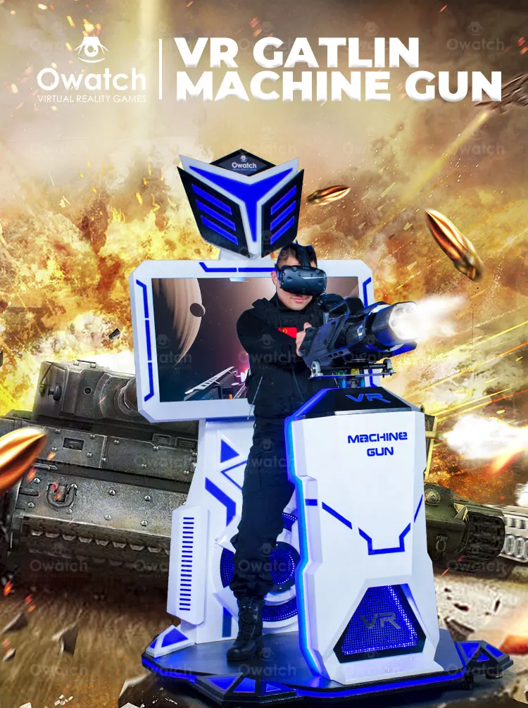 Realistic Gatling Shooting Experience Owatch Vr Machine Gun Simulator