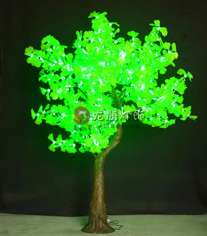 Outdoor waterproof wedding decoration artificial green led ginkgo tree light