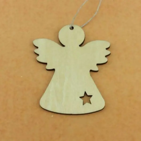 Laser Cut Wooden Angel Wood Christmas Angel Ornaments 