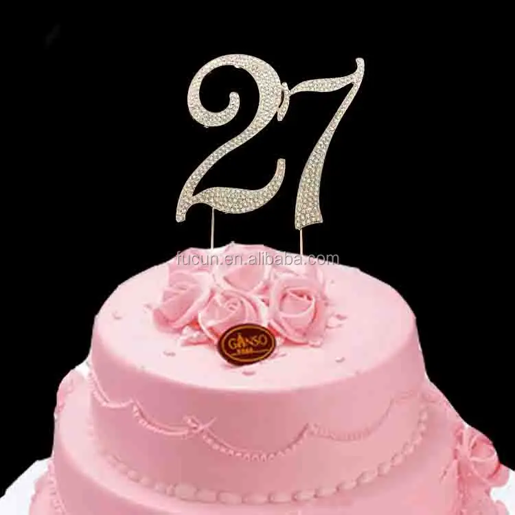 number cake topper