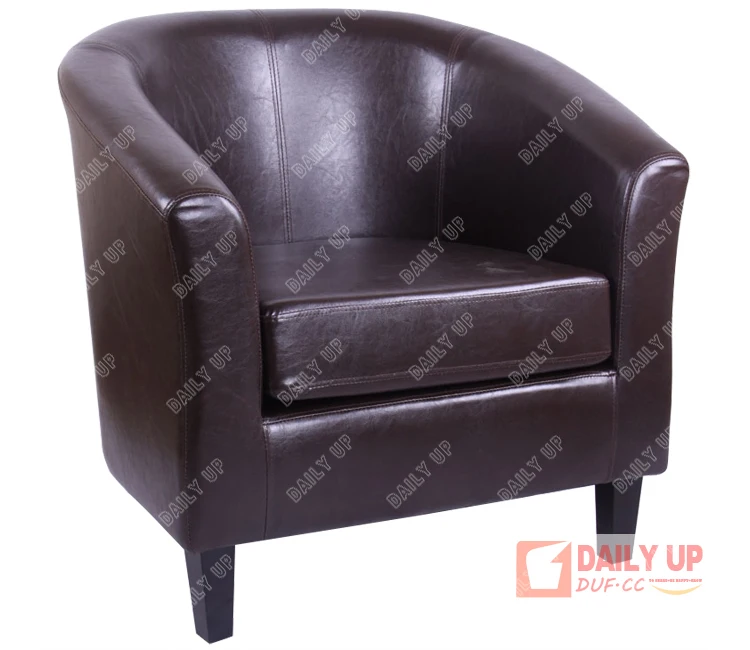 Classical PU Sectional Sofa with Armrest Living Room Leather Sofa Luxury Furniture Office Classical One Seat Lounge